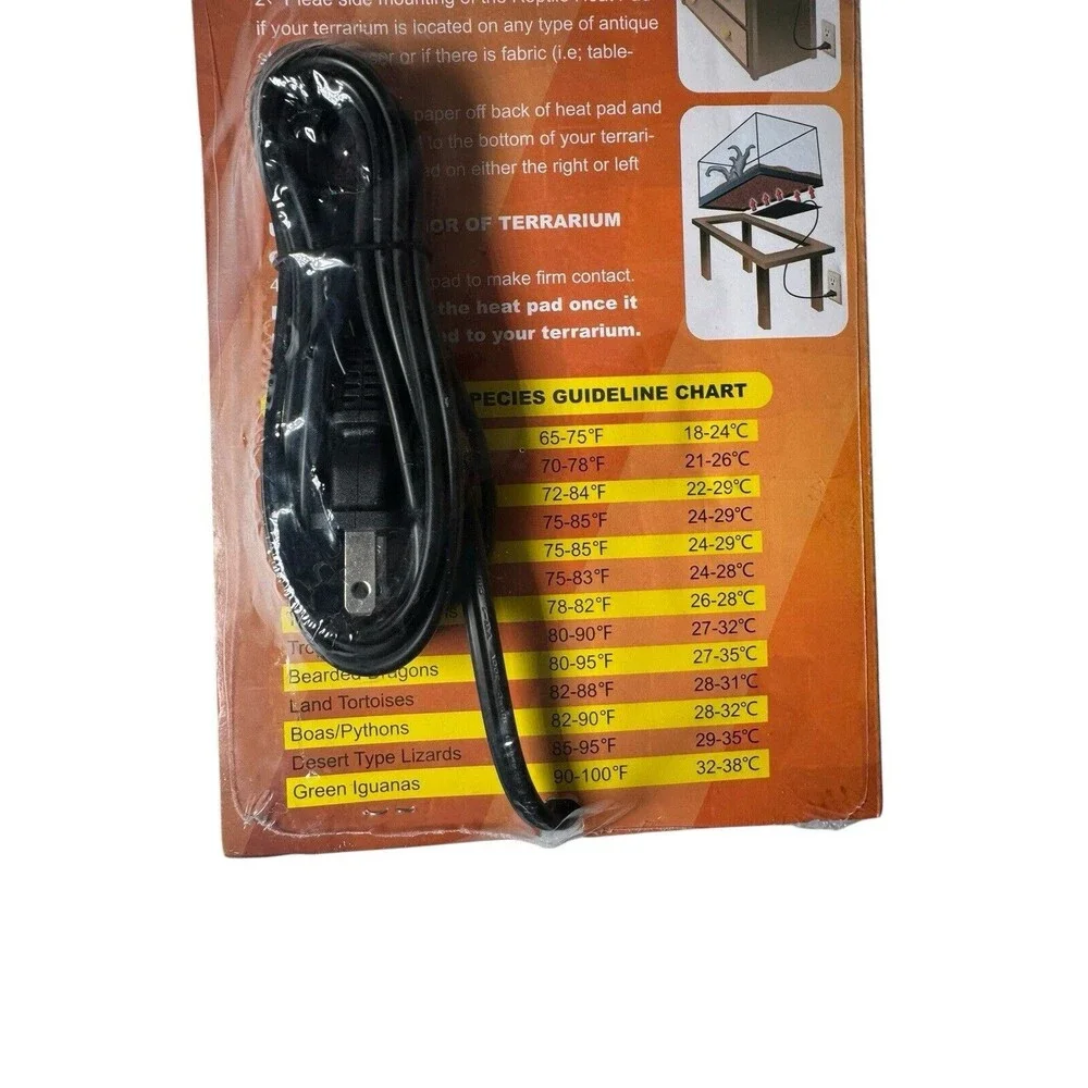Focuspet Under Tank Heater, Reptile Heating Pad 6''x 8'' Waterproof UTH Heat Mat